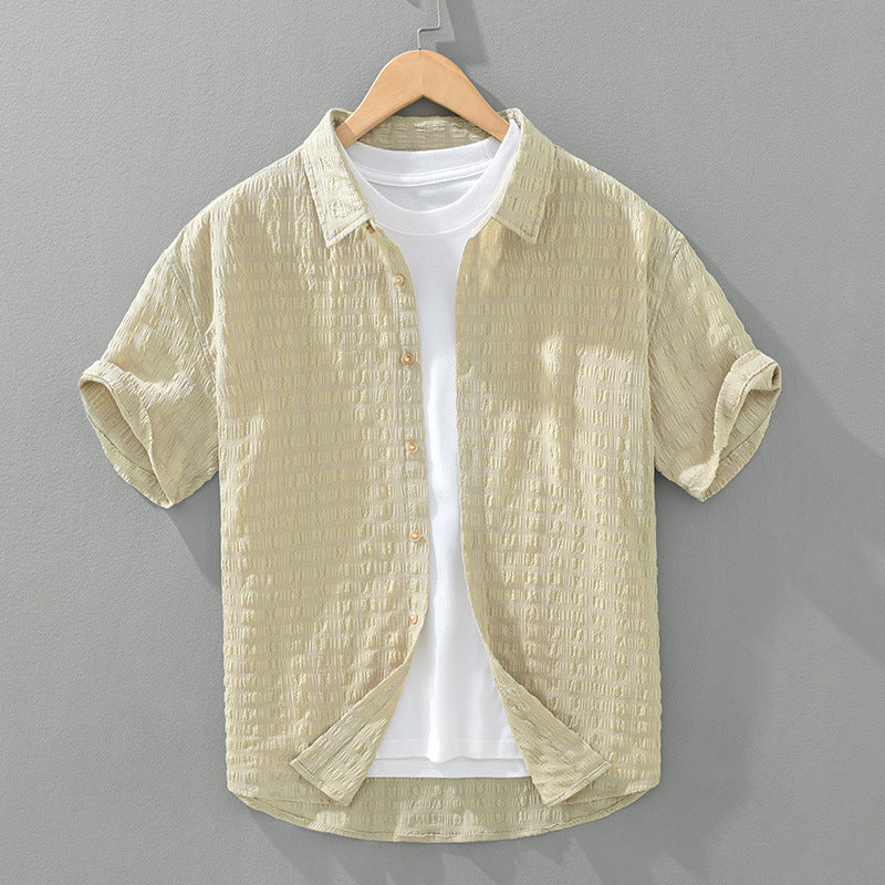 Men's casual textured shirt, view 4