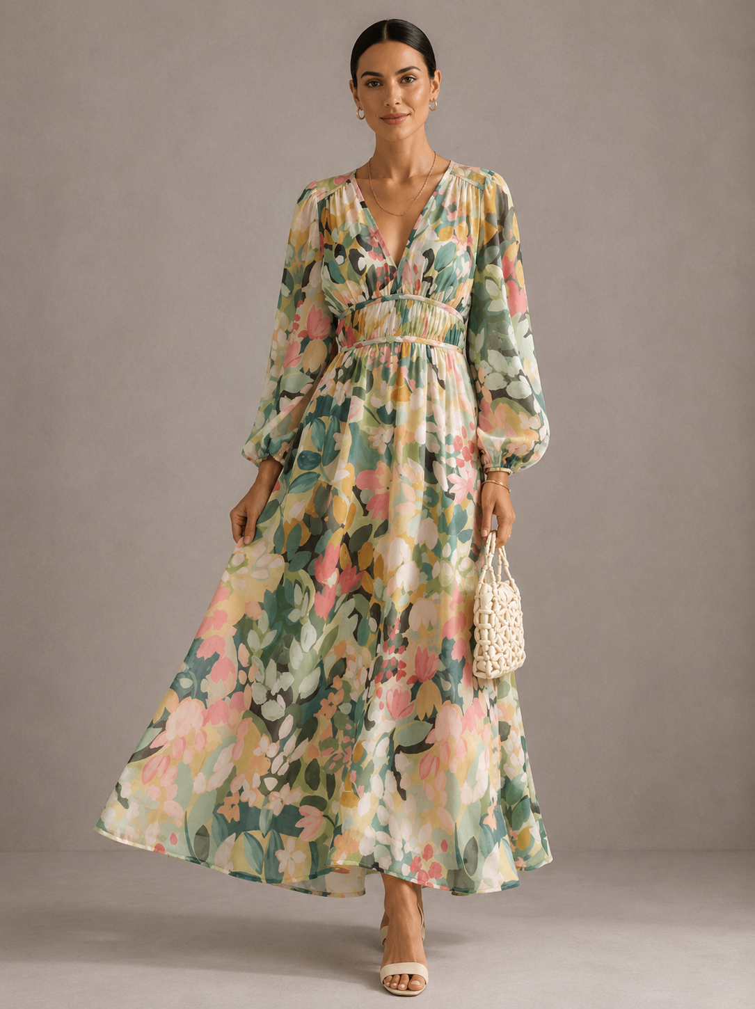 Celine Floral Pattern Women's Dress