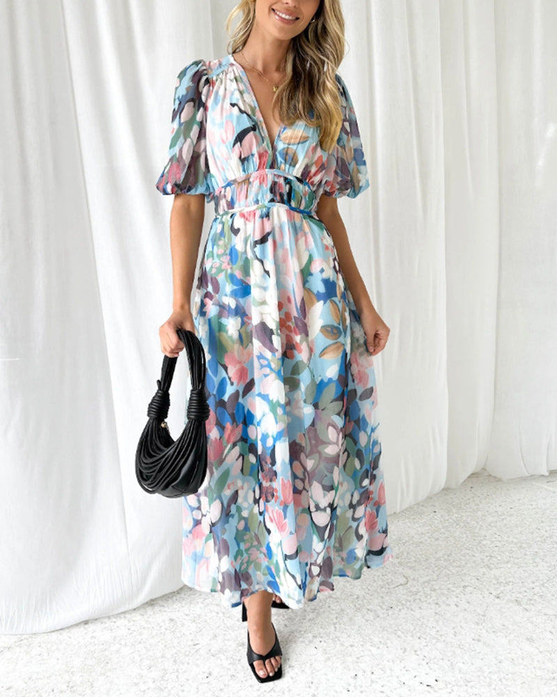 Celine Floral Pattern Women's Dress, view 7