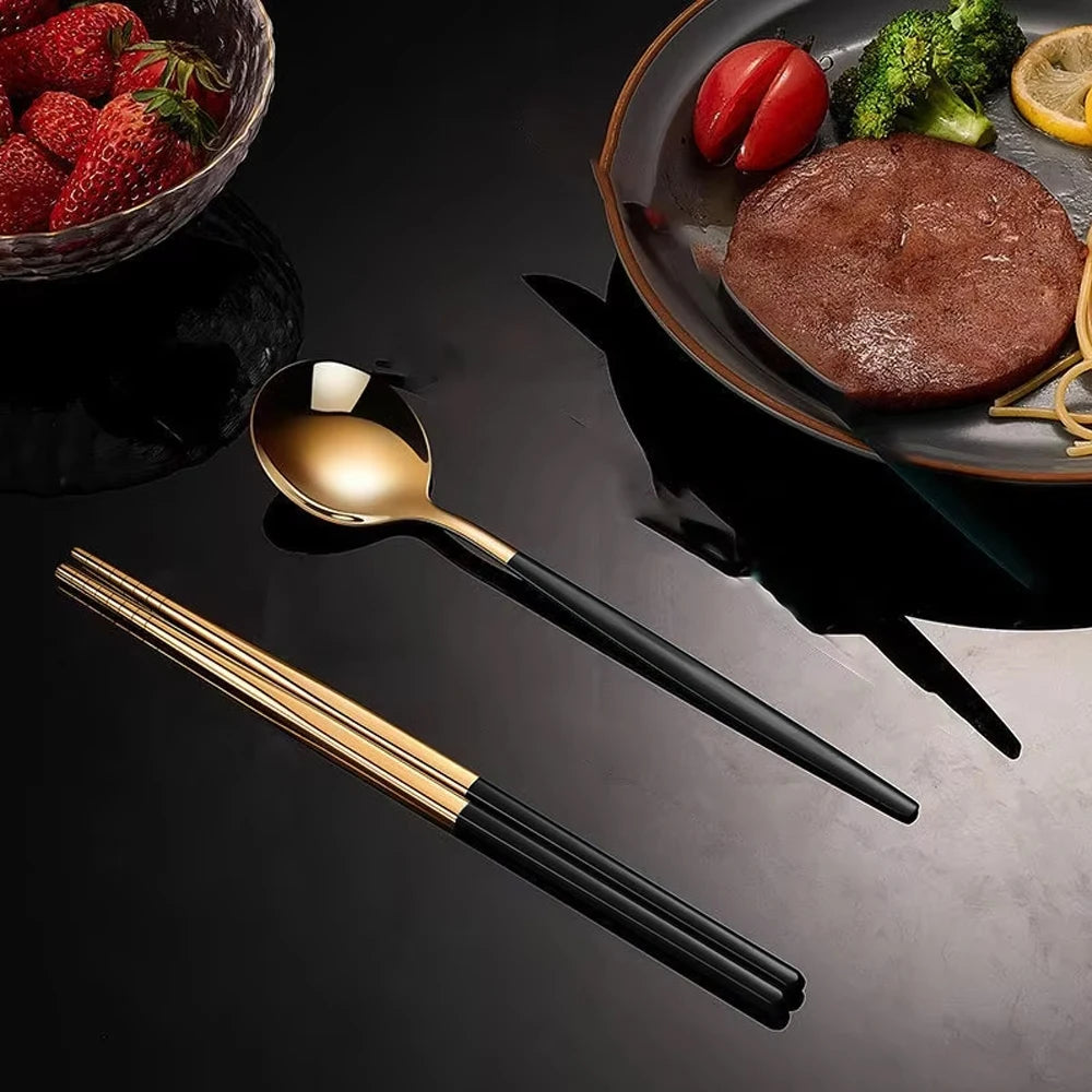 Cena cutlery on a dinner table