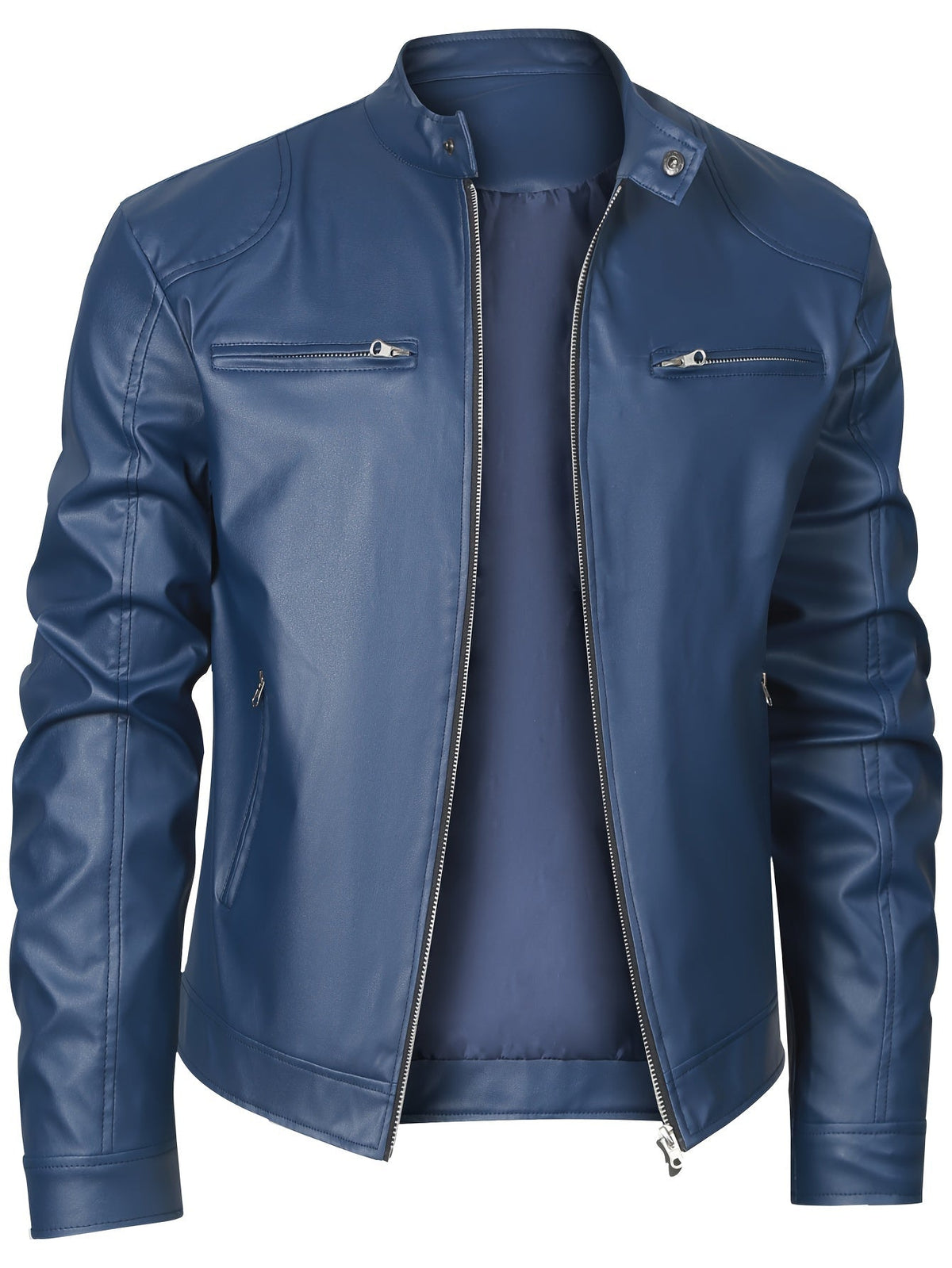 Davide men's leather jacket, view 17