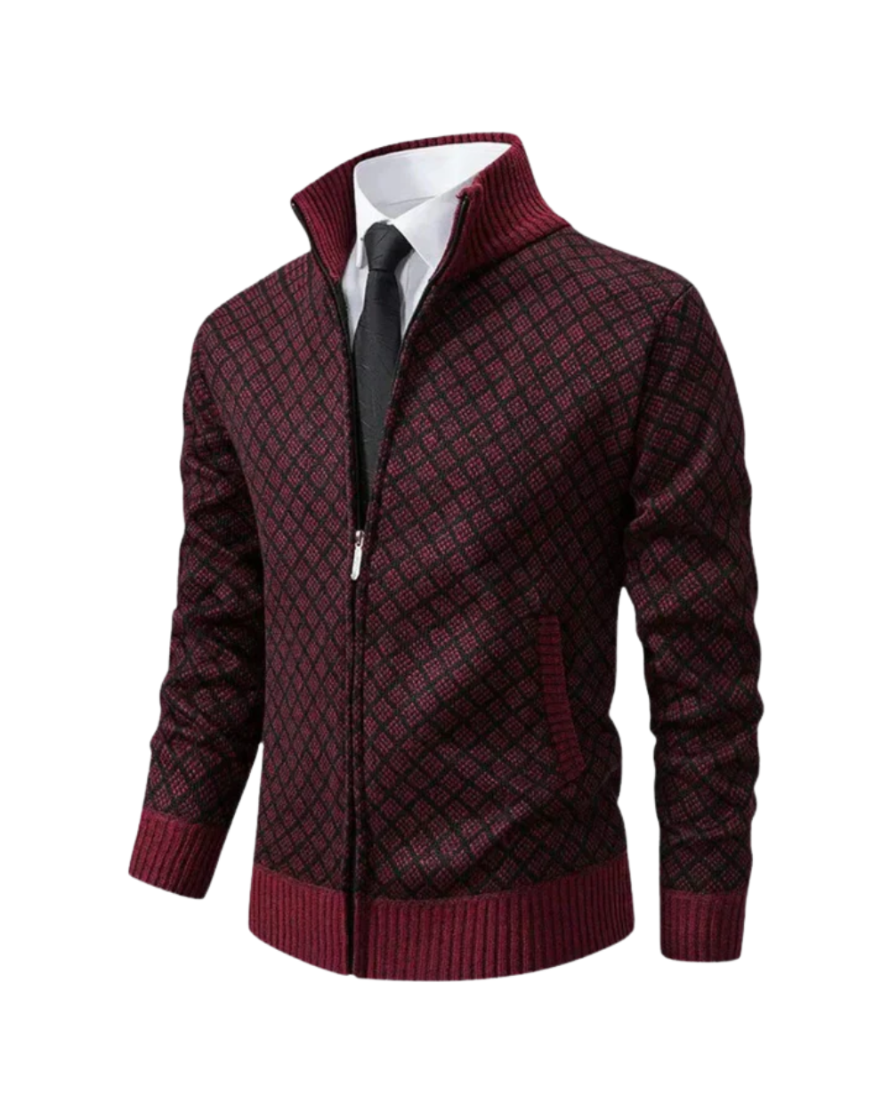 Men's knit cardigan, view 5