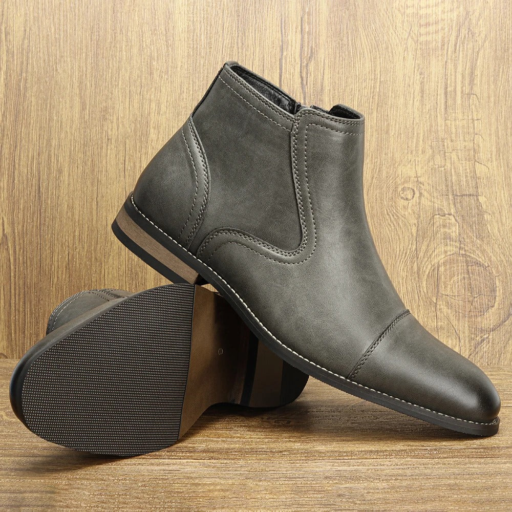 Vittorio men's leather boots, view 4