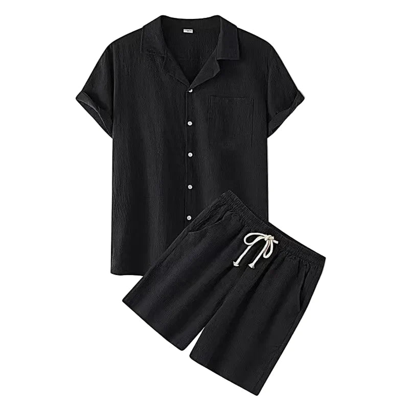 Luca men's elegant cotton two-piece set – Avinos Milano