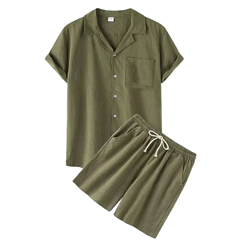 Luca men's elegant cotton two-piece set, alternate view