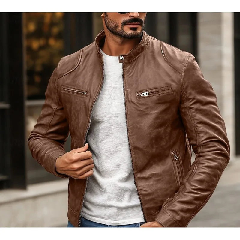Riccardo men's leather jacket – Avinos Milano