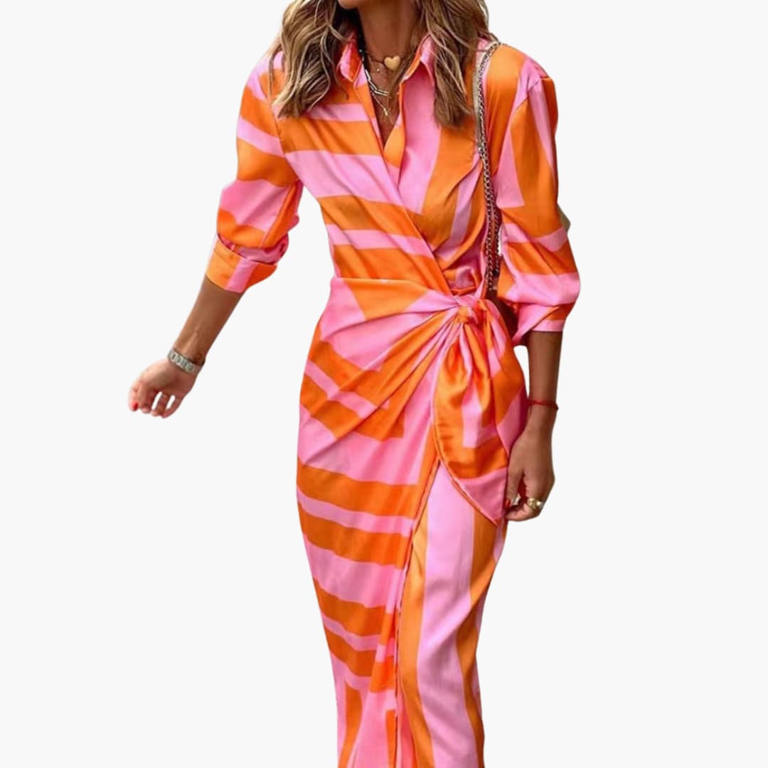 Clarissa women's striped midi shirt – Avinos Milano