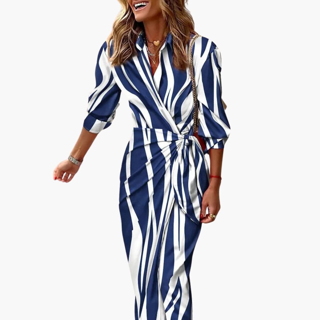Clarissa women's striped midi shirt, additional view