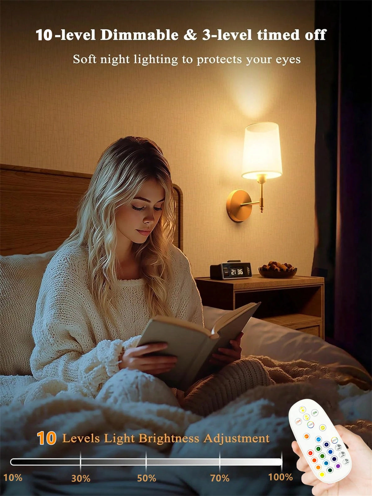Reading by the light of a Como sconce