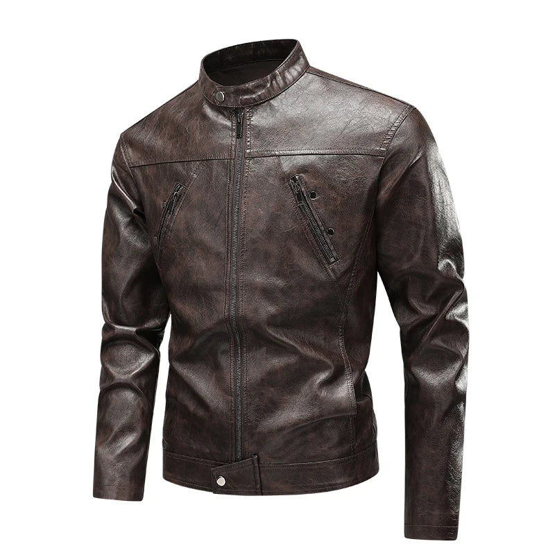 Pilot men's leather jacket, additional view