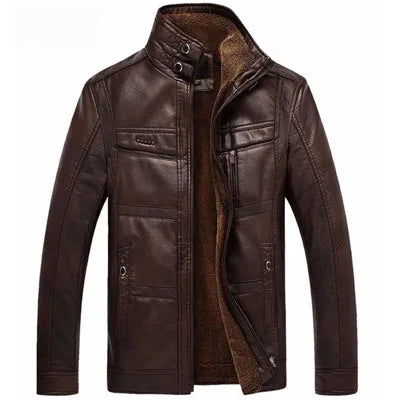 Men's leather jacket, alternate view