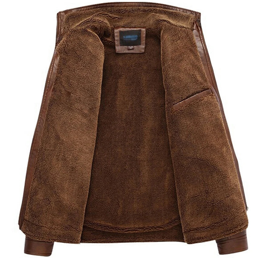 Men's leather jacket, additional view