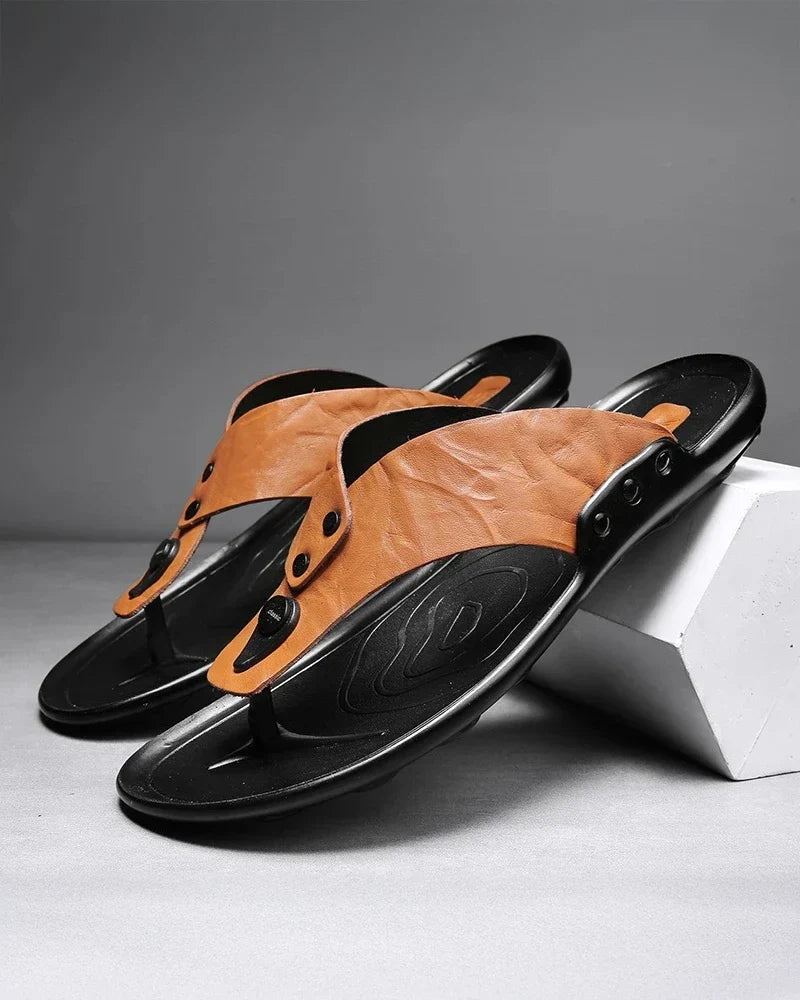 Gennaro men's elegant leather sandals – Avinos Milano
