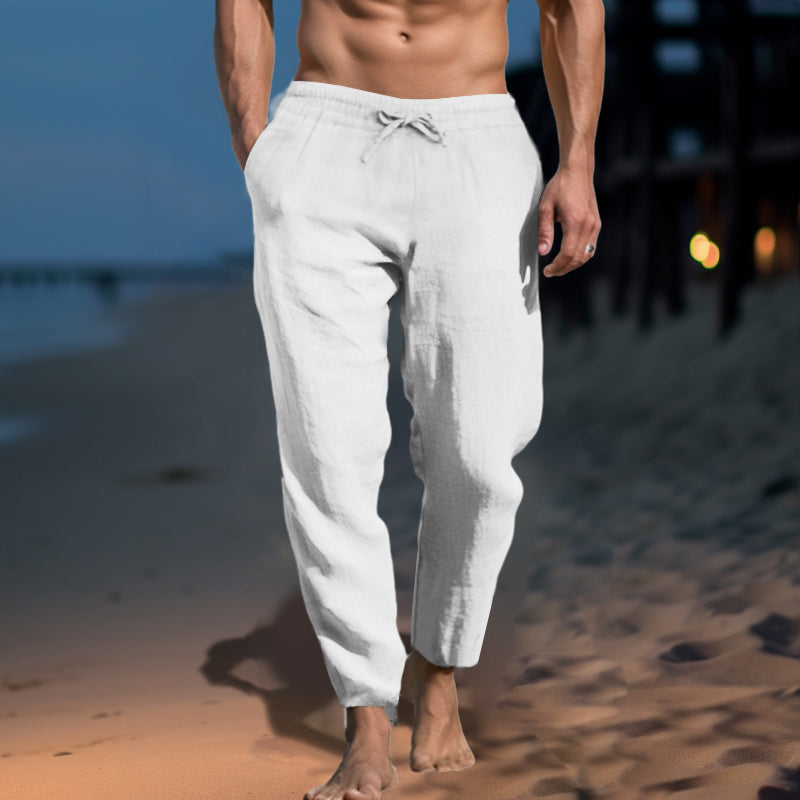 Corfu men's linen pants, alternate view