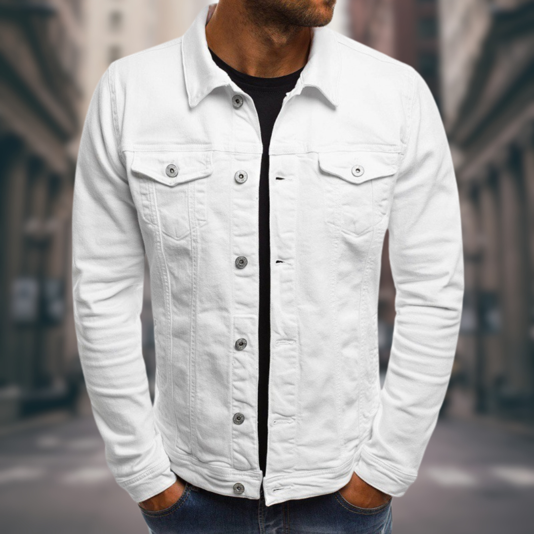 Paris men's denim jacket, additional view