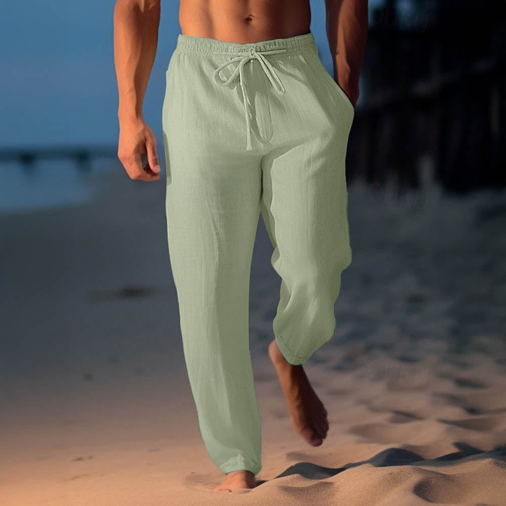 Zakynthos men's linen pants, view 4