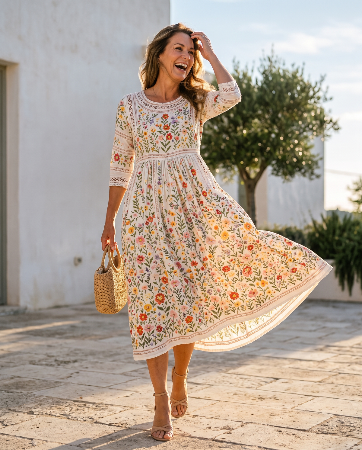 Wildflower Meadow Midi Dress, view 3
