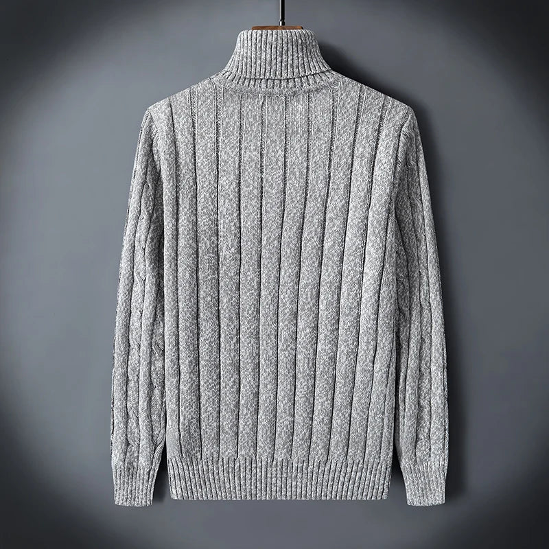 Men's wool turtleneck sweater, additional view