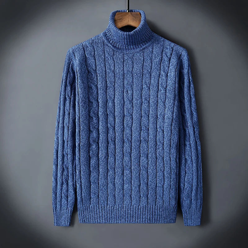 Men's wool turtleneck sweater, view 6
