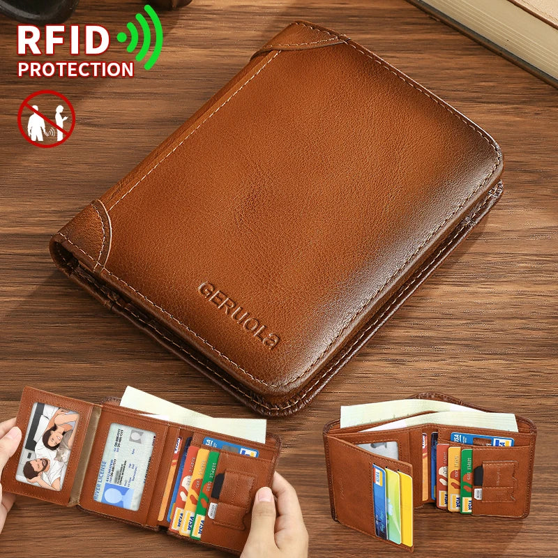 Cuoio rfid leather bifold wallet