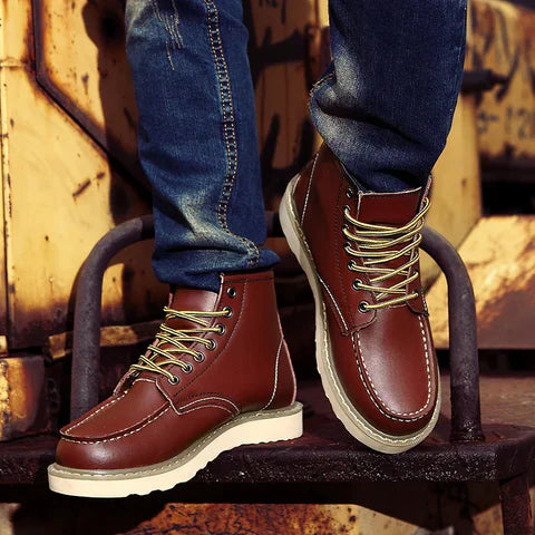 Paolo men's retro leather boots – Avinos Milano