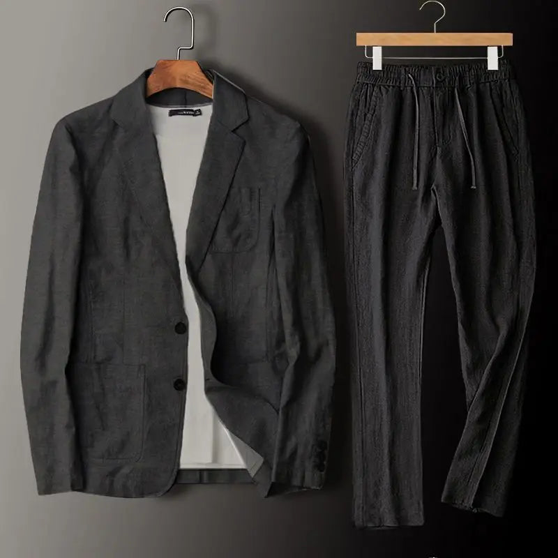 Marcello men's elegant linen two-piece set – Avinos Milano