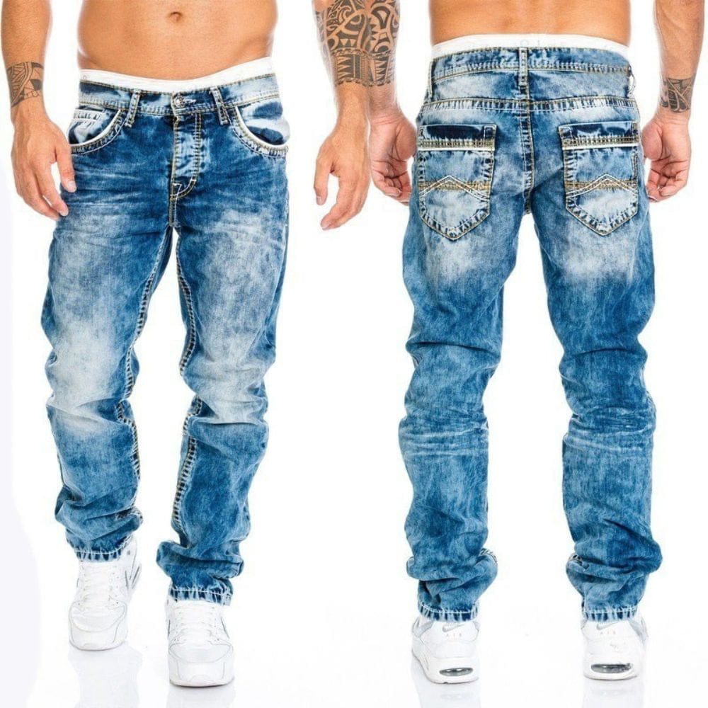 Men's denim biker jeans – Avinos Milano