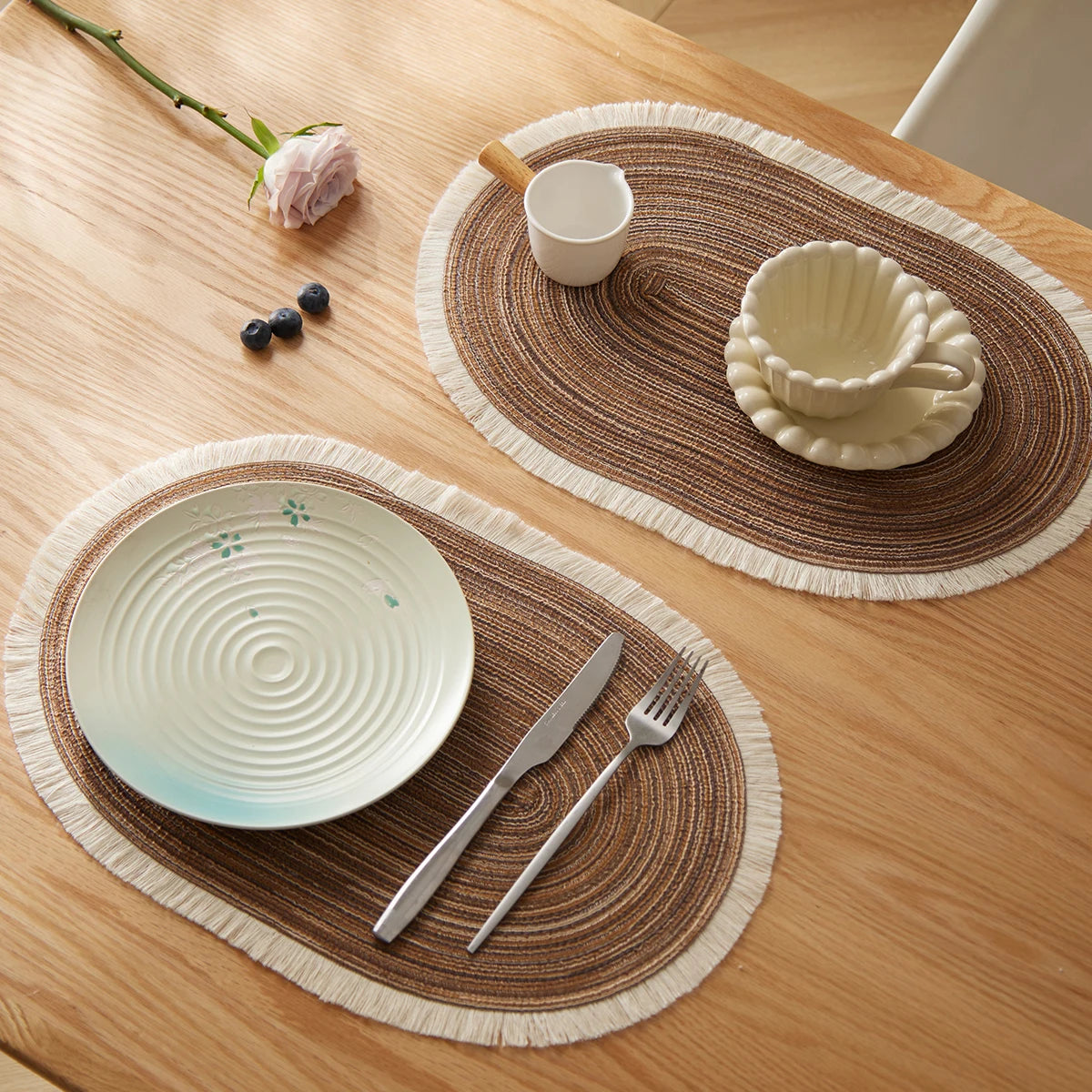 Desco placemat with plates and cutlery