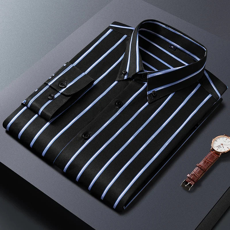Men's elegant striped shirt, view 4