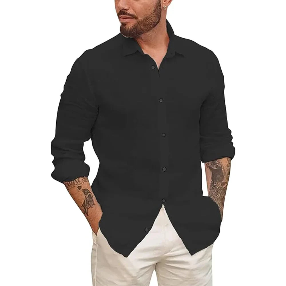 Hawaiian men's cotton linen shirt – Avinos Milano