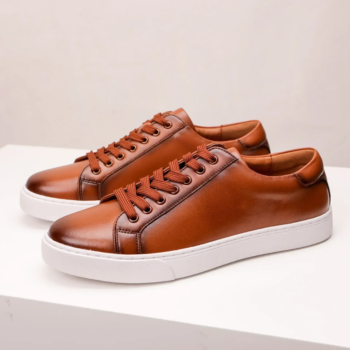 Genuine men's leather sneakers, alternate view