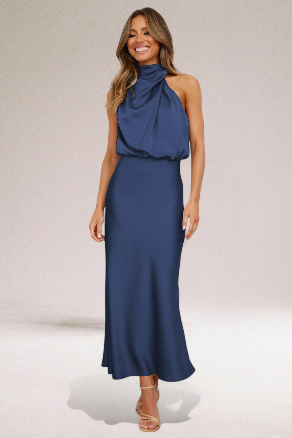 ELARA Elegant Satin Evening Dress – women's dresses, view 4