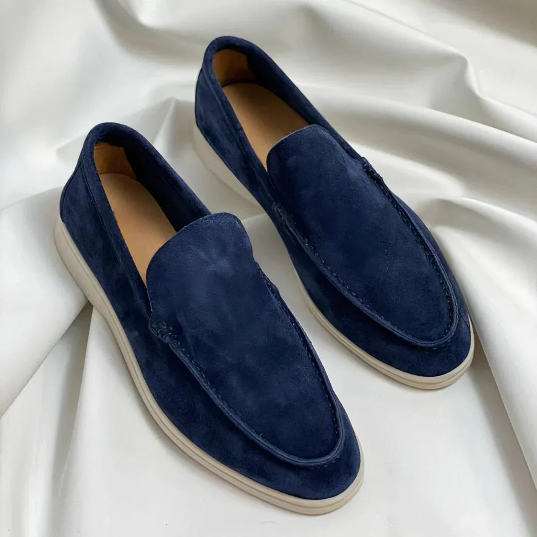 Men's elegant suede loafers, alternate view