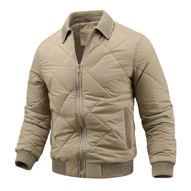 Men's quilted bomber jacket, view 4