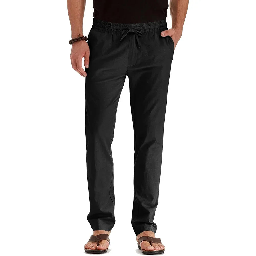 Men's cotton linen pants, additional view