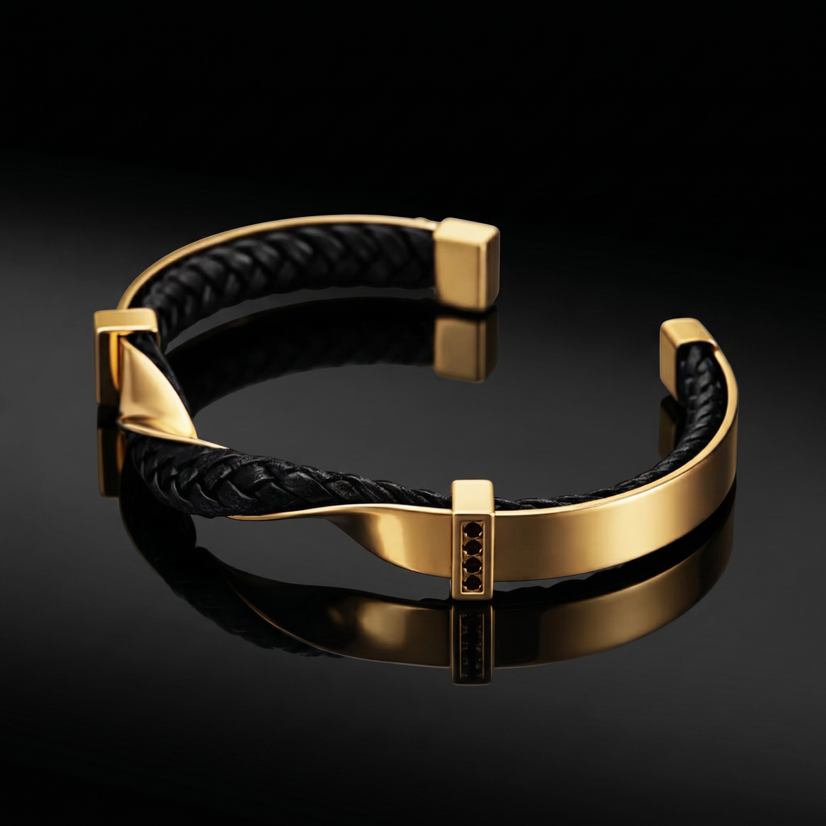Enzo Braided Cuff Bracelet – view 4