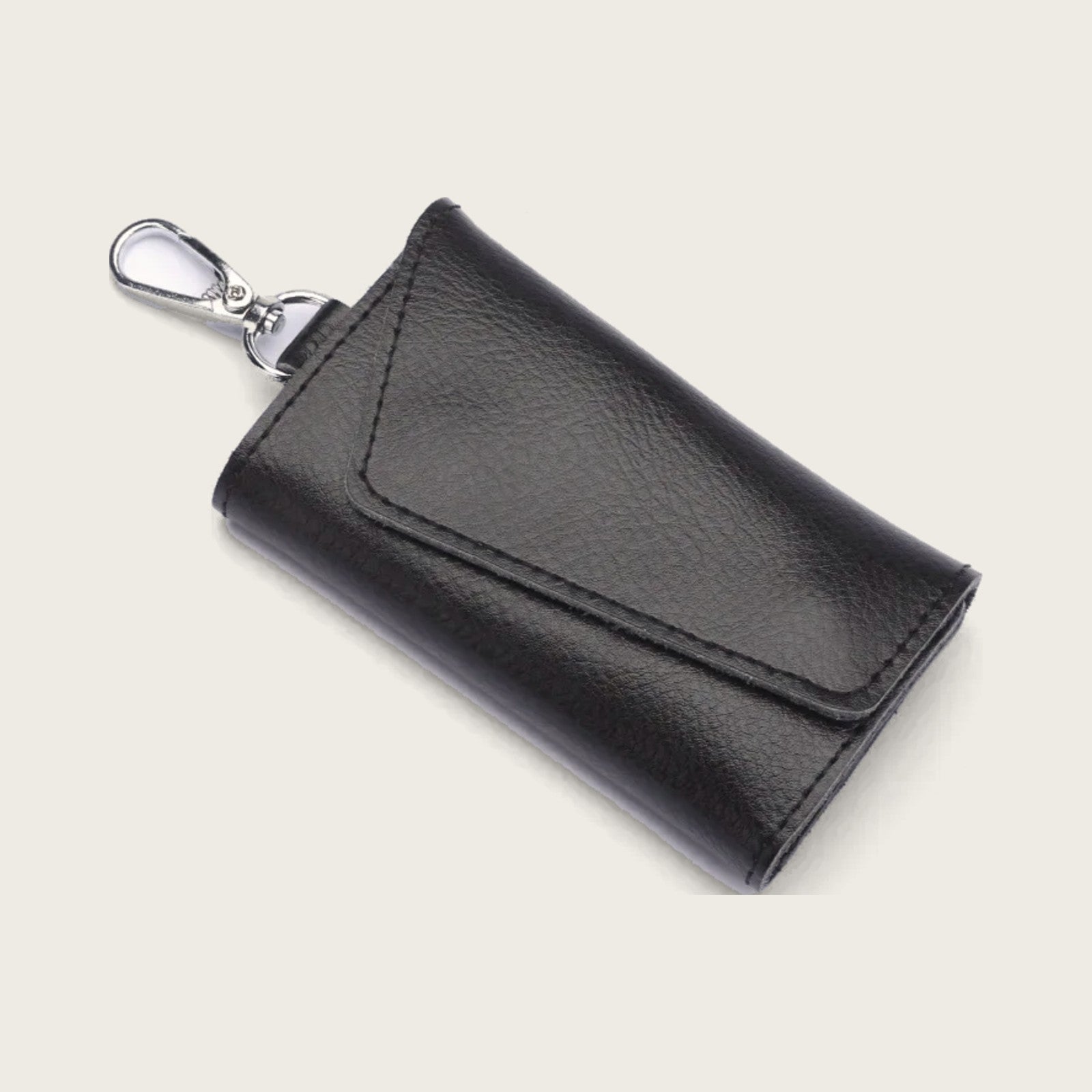 Enzo Genuine Leather Key Case in Black