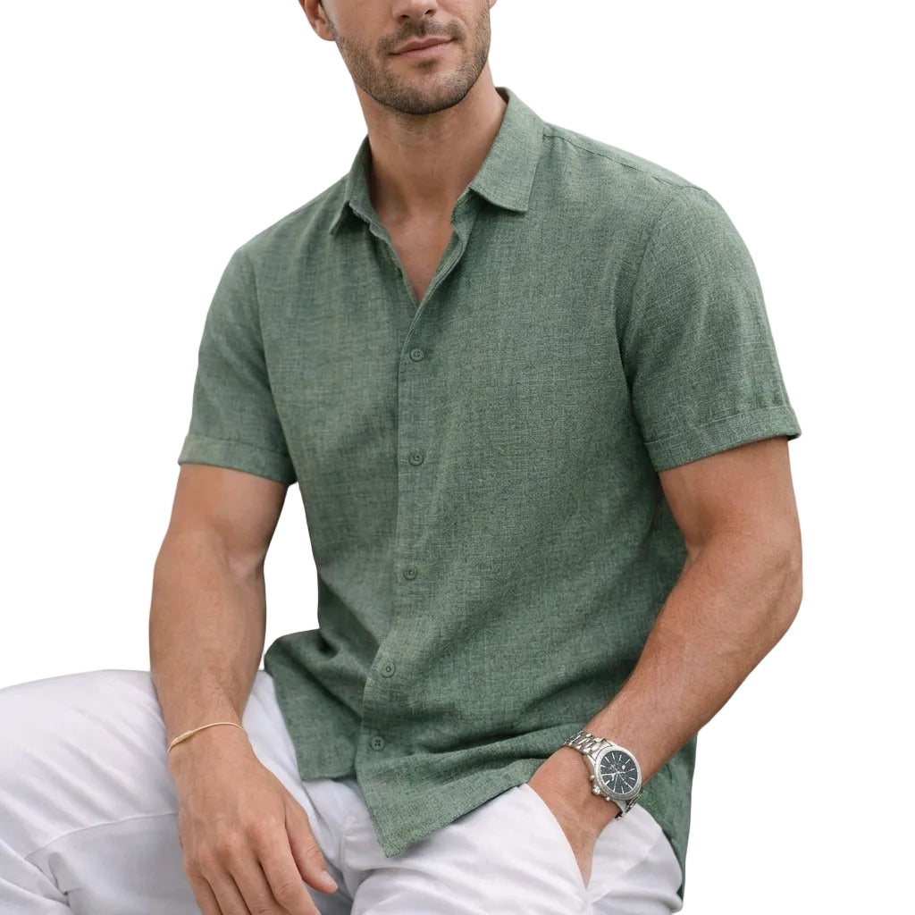 Salvatore men's elegant cotton shirt, alternate view