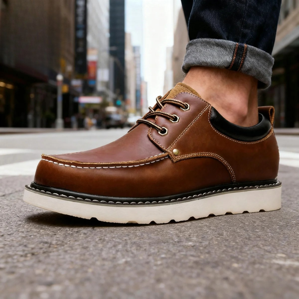 Men's retro leather shoes, additional view