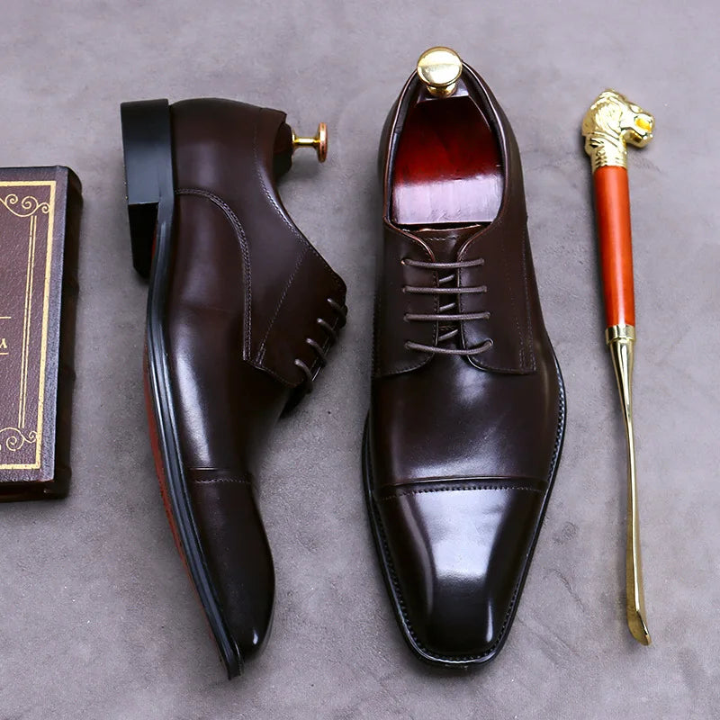 Men's leather dress shoes, alternate view
