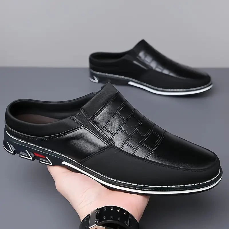 Men's leather mules, alternate view