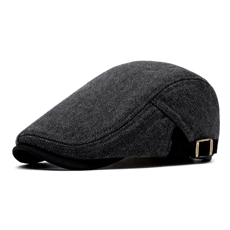 Fabio Herringbone Flat Cap