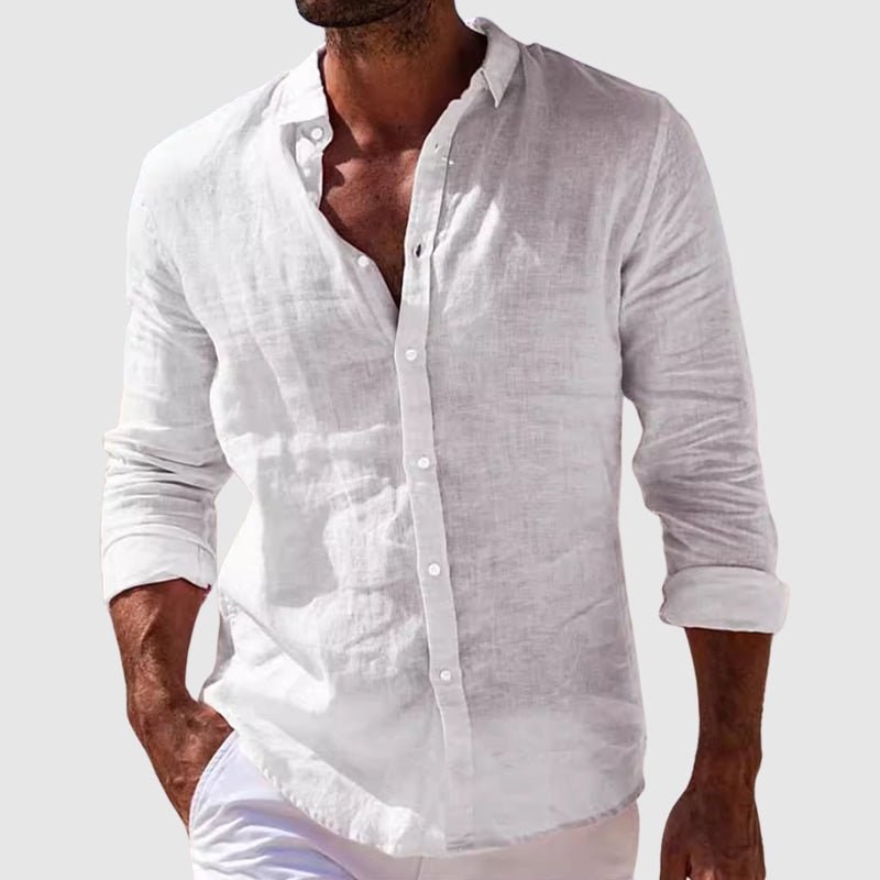 Fabio men's elegant linen shirt, view 4