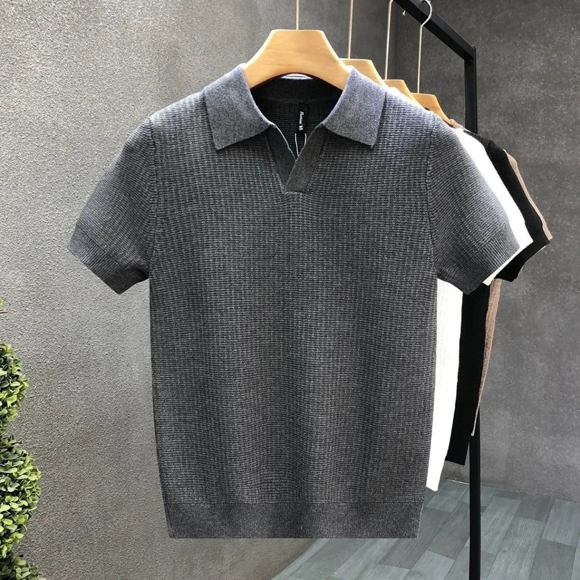Men's breathable knitted polo shirt – Avinos Milano
