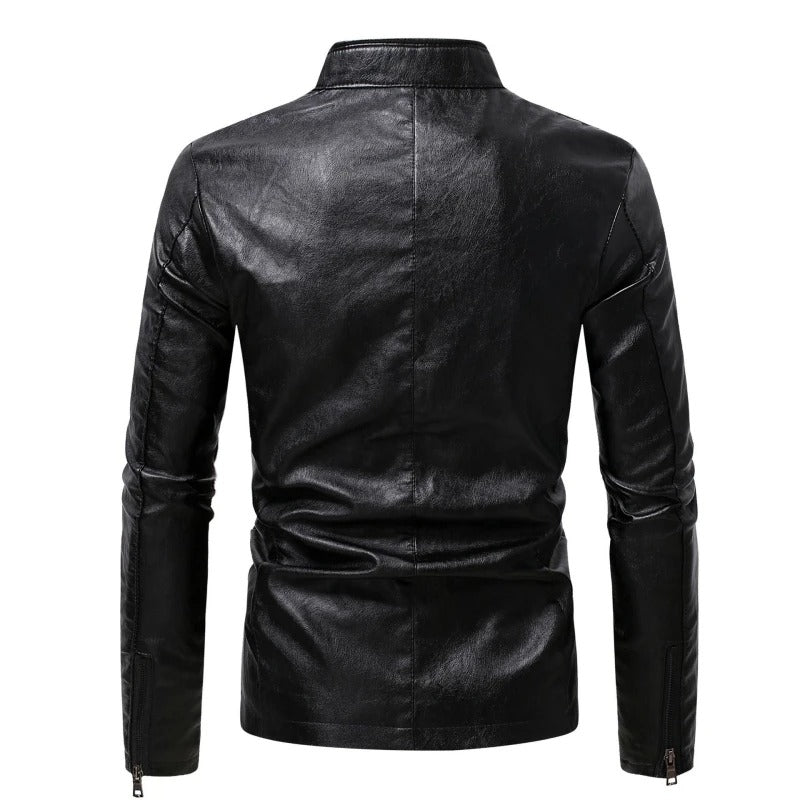 Giovanni men's leather jacket, additional view