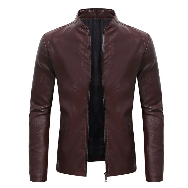 Giovanni men's leather jacket, view 4
