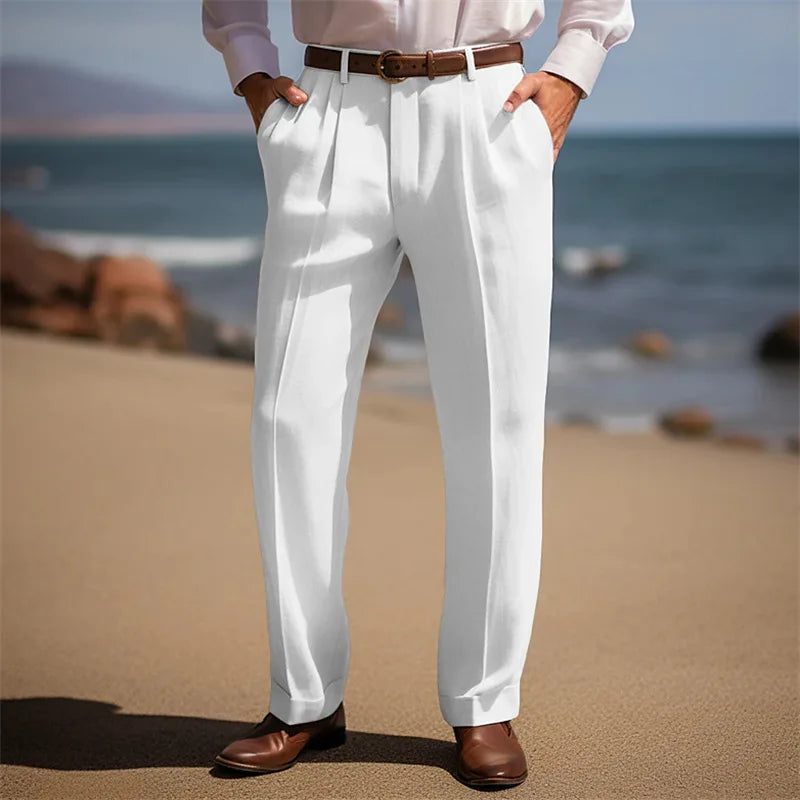 Paolo men's elegant linen pants – Avinos Milano