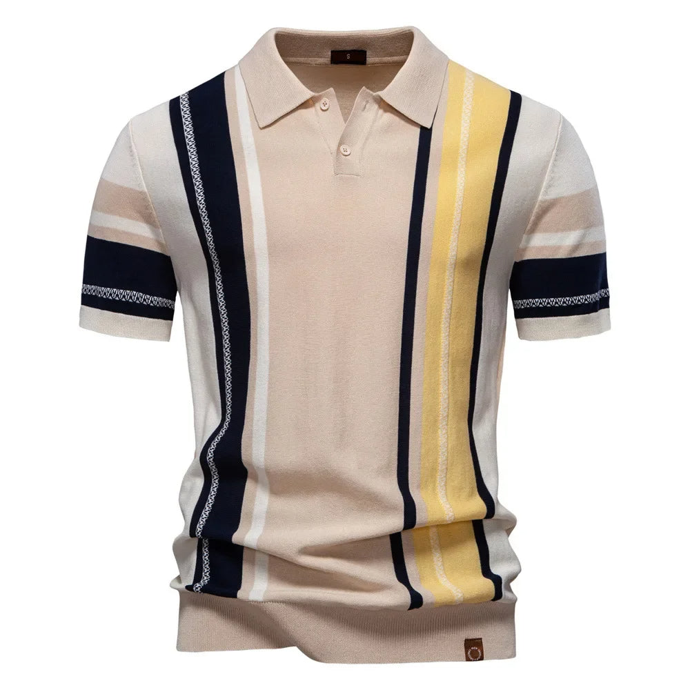 Men's knit polo shirt, view 4