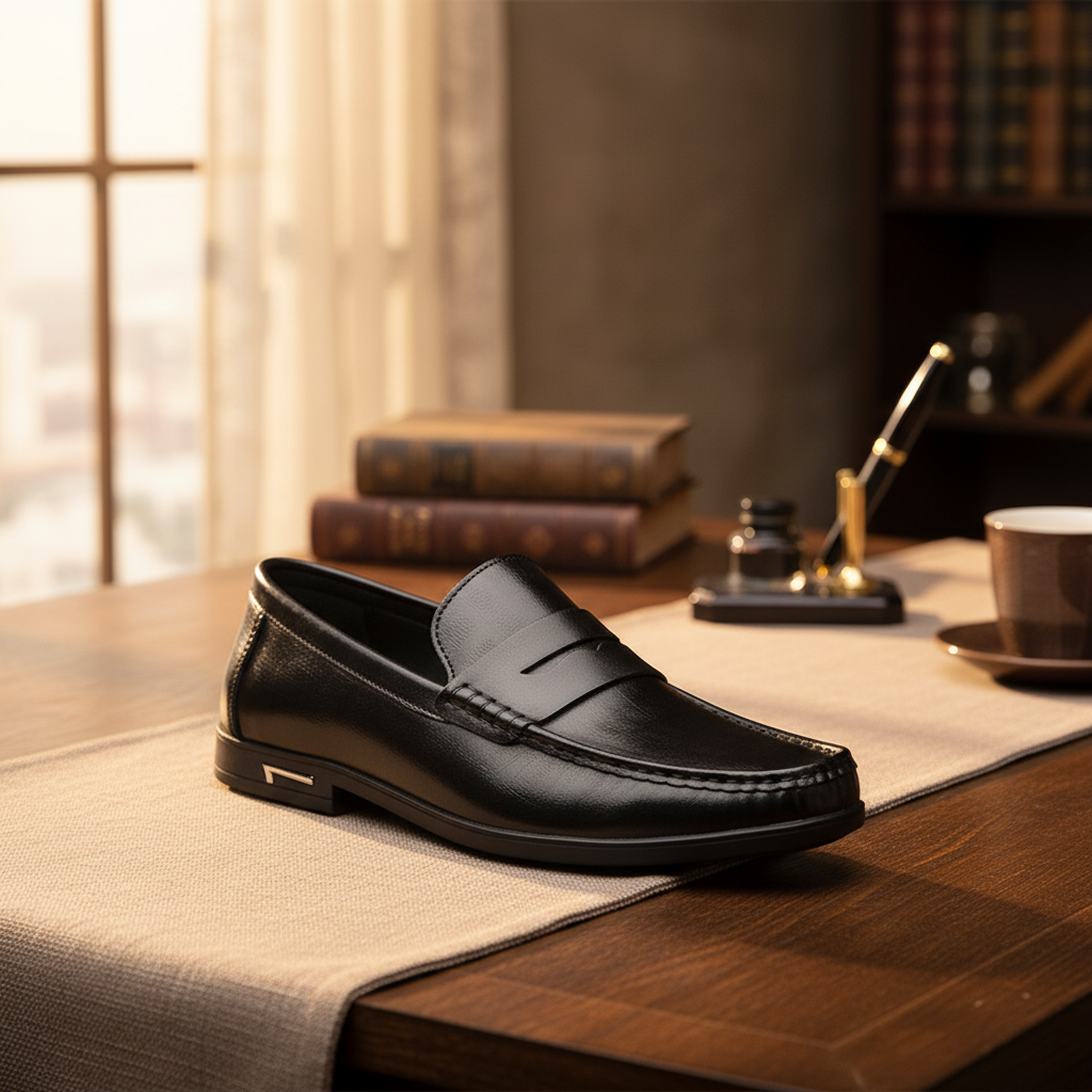 Men's elegant leather loafers, additional view