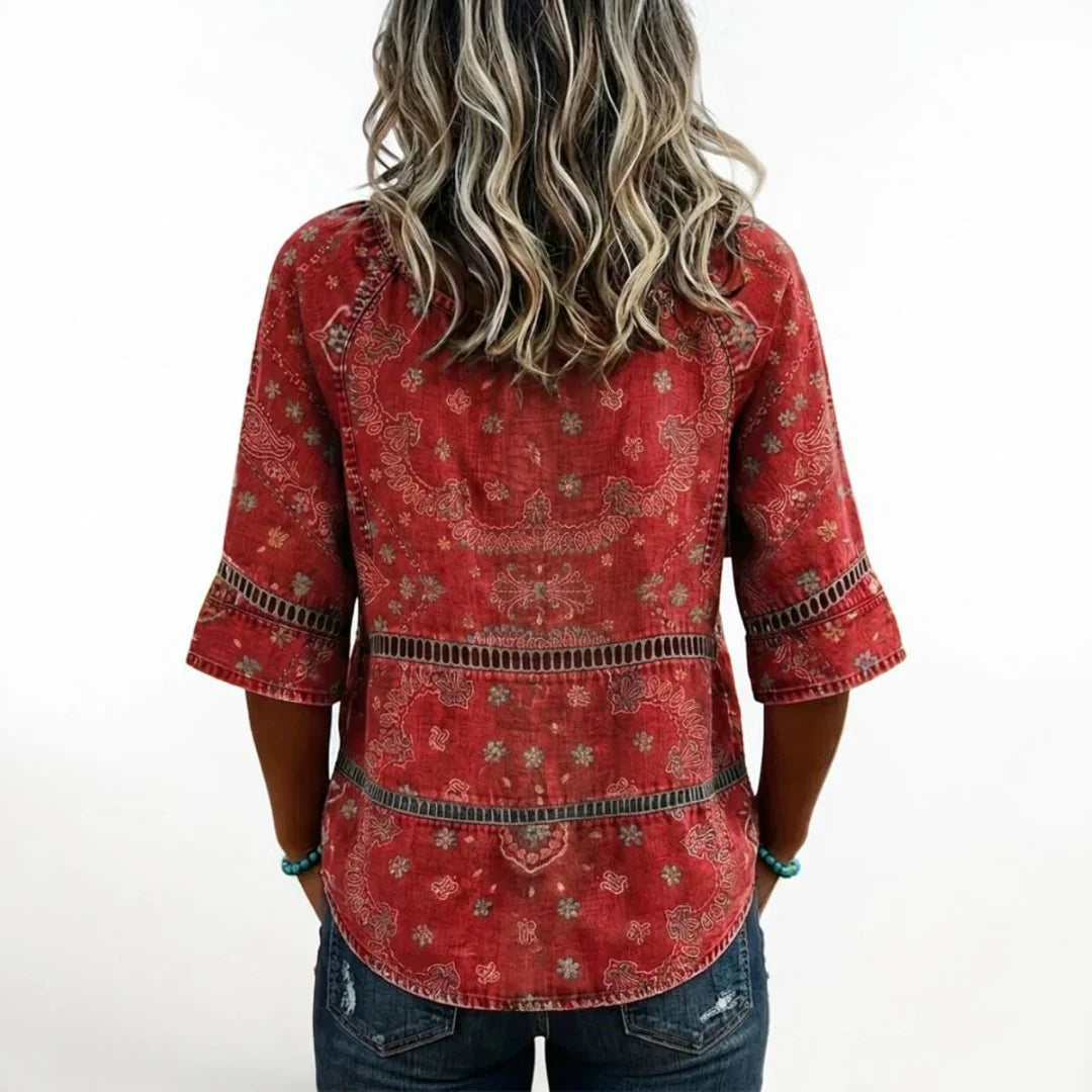 Fellie women's vintage blouse, additional view